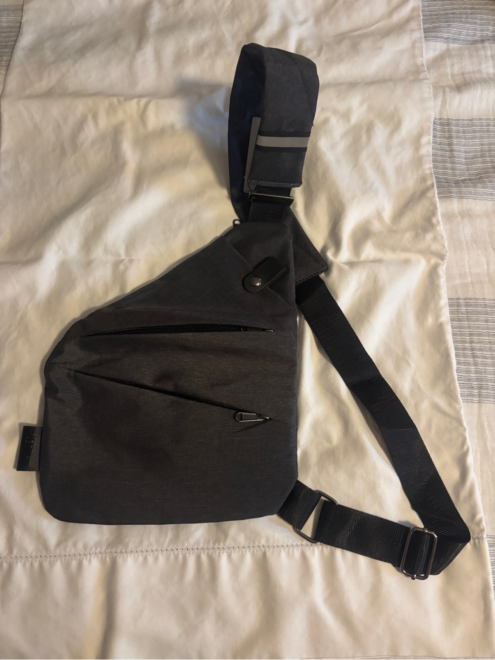 Men Woman Unisex Black Crossbody Sling Bag - Everyday Urban Carry